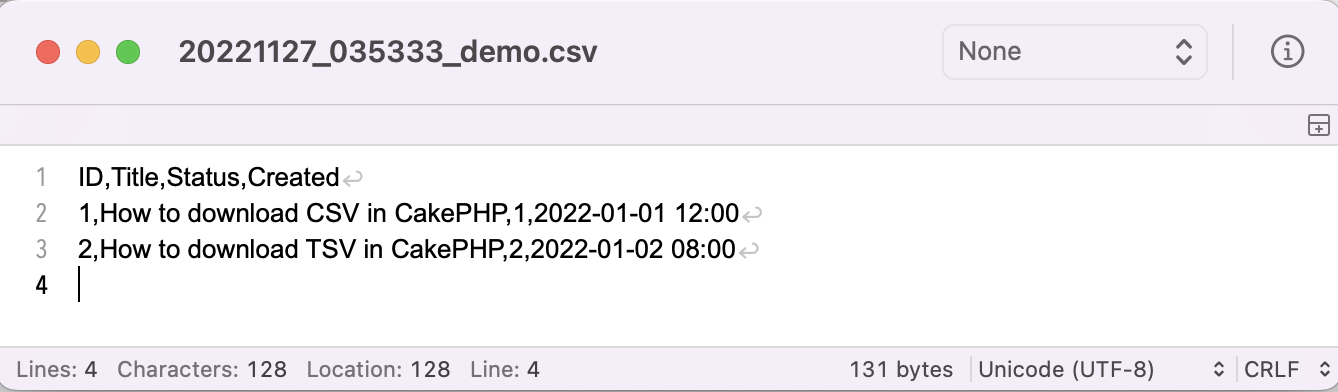 Sample CSV Sample CSV