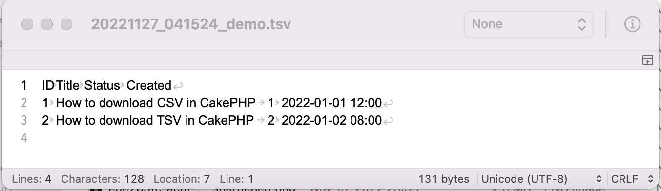 Sample TSV Sample TSV