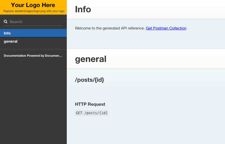 generated API reference generated API reference