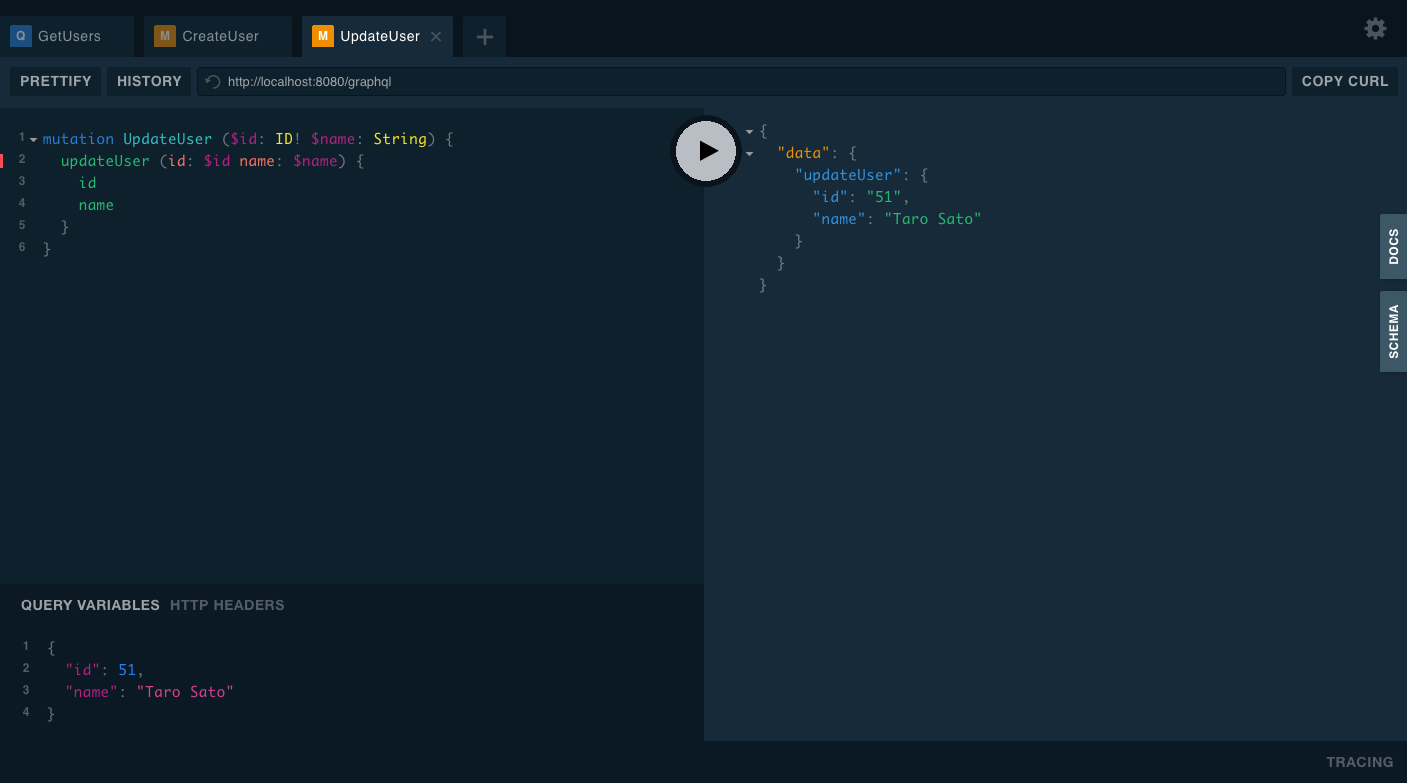 Update User Mutation Example Update User Mutation Example