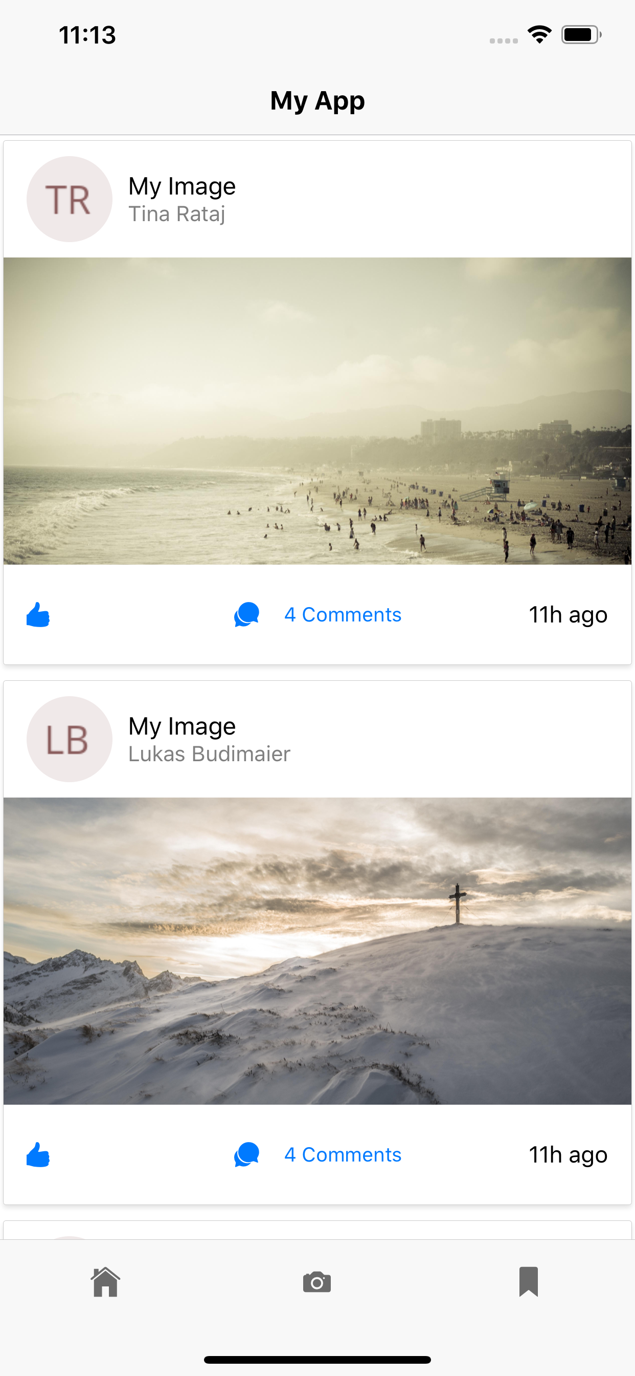 Card list using NativeBase components Card list using NativeBase components